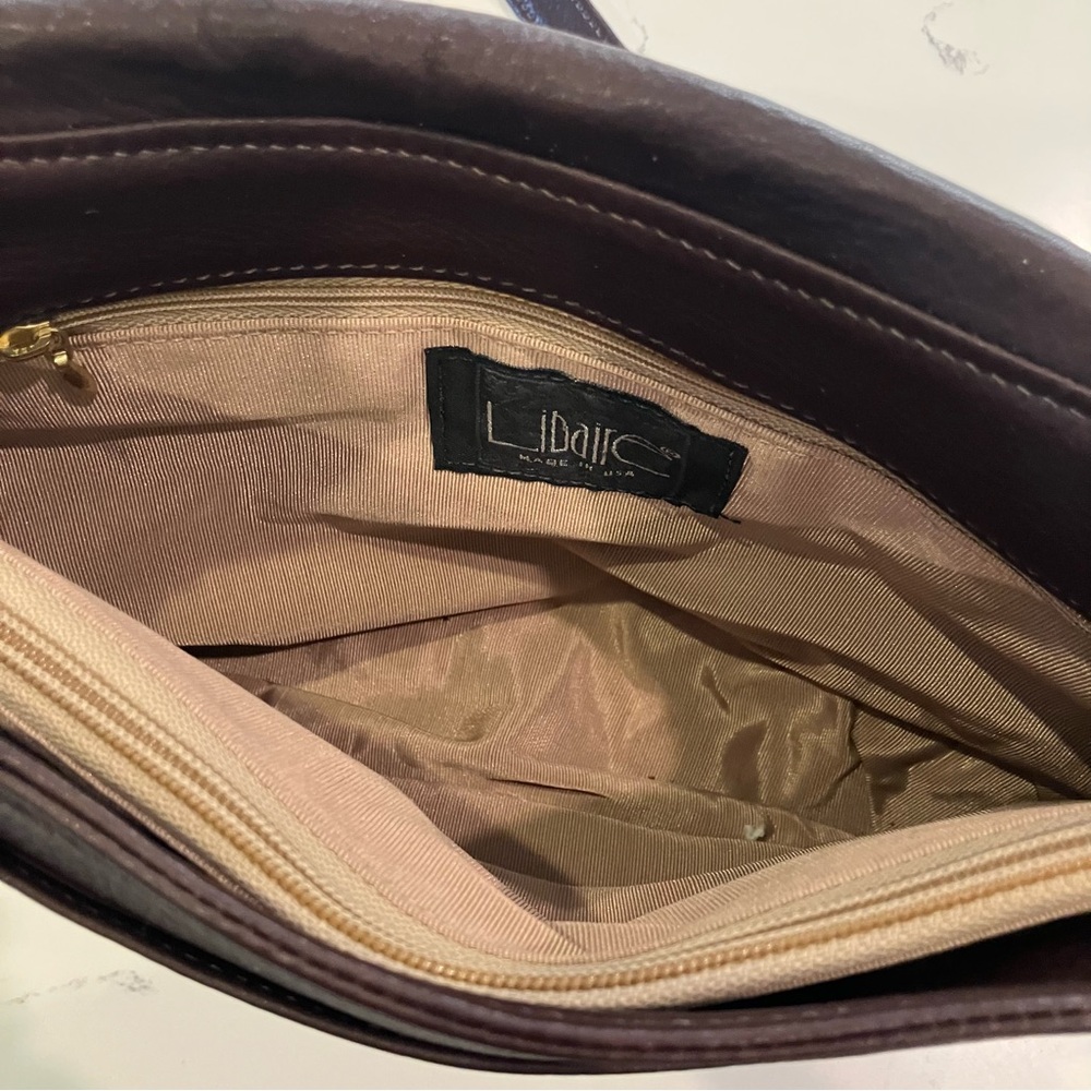 Libaire Beautiful Vintage Brown Pebbled Leather Crossbody Bag Shoulder Purse USA - Picture 13 of 15